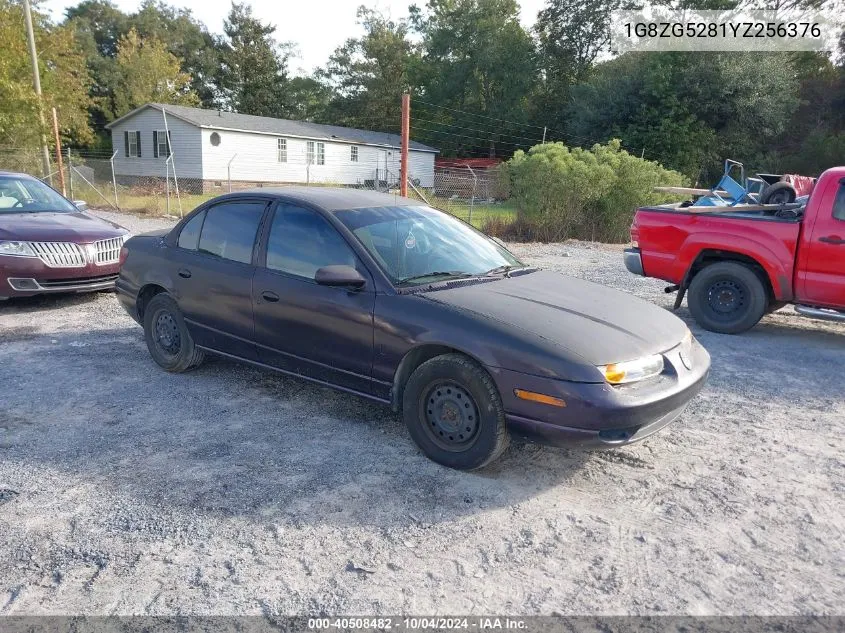 2000 Saturn Sl1 VIN: 1G8ZG5281YZ256376 Lot: 40508482