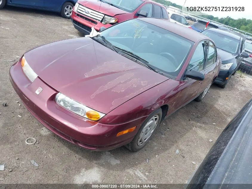 1G8ZK52751Z231928 2001 Saturn Sl2