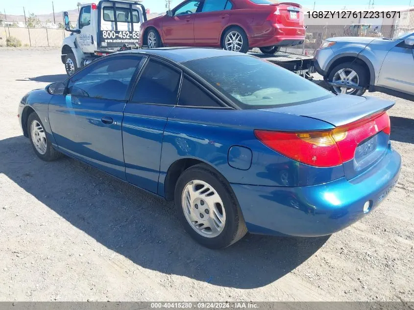 2001 Saturn Sc2 VIN: 1G8ZY12761Z231671 Lot: 40415280