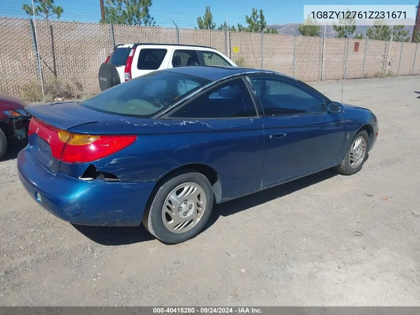 2001 Saturn Sc2 VIN: 1G8ZY12761Z231671 Lot: 40415280