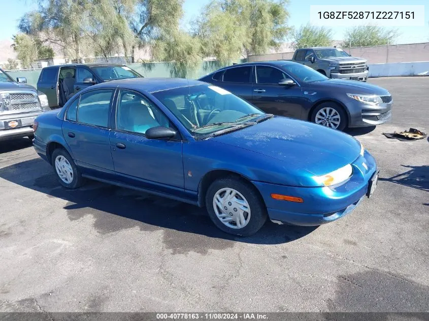 2001 Saturn Sl VIN: 1G8ZF52871Z227151 Lot: 40778163