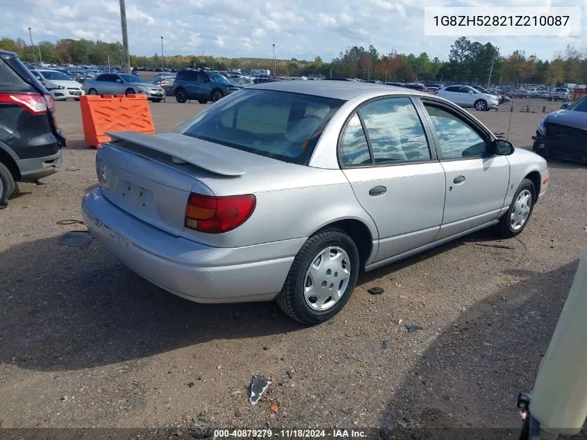 2001 Saturn Sl1 VIN: 1G8ZH52821Z210087 Lot: 40879279