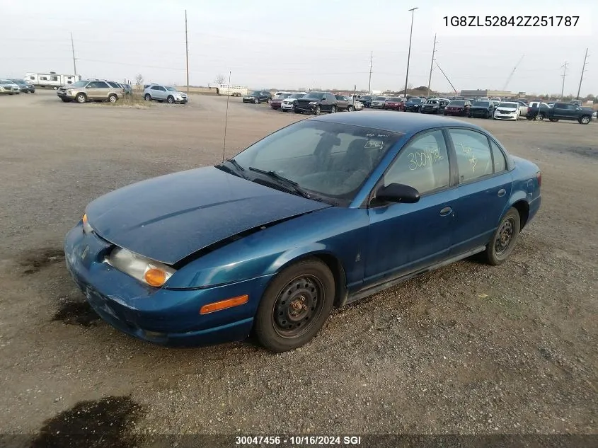 2002 Saturn Sl VIN: 1G8ZL52842Z251787 Lot: 30047456