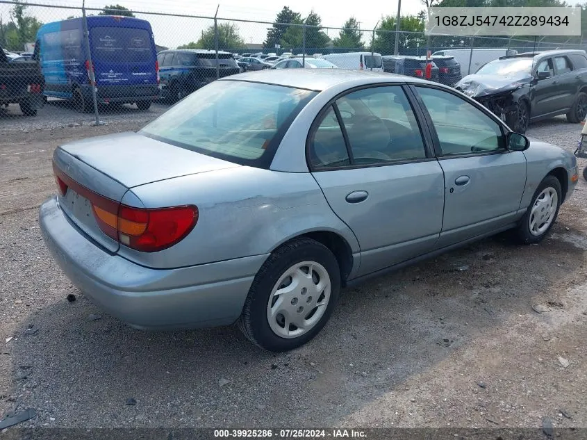 2002 Saturn S-Series Sl2 VIN: 1G8ZJ54742Z289434 Lot: 39925286