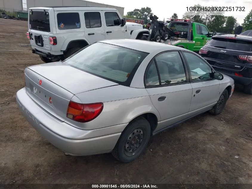 2002 Saturn S-Series Sl1 VIN: 1G8ZH528X2Z251732 Lot: 39981545