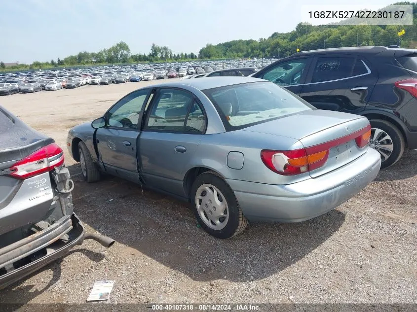 2002 Saturn S-Series Sl2 VIN: 1G8ZK52742Z230187 Lot: 40107318