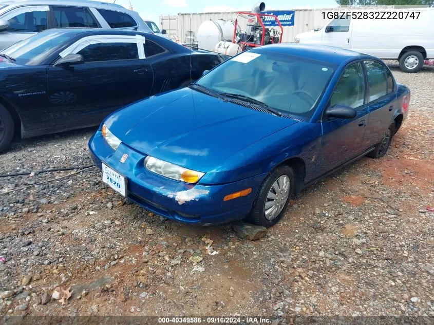 2002 Saturn S-Series Sl VIN: 1G8ZF52832Z220747 Lot: 40349586