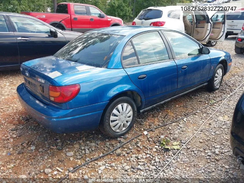 2002 Saturn S-Series Sl VIN: 1G8ZF52832Z220747 Lot: 40349586