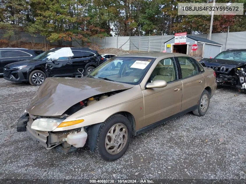 2002 Saturn Sl VIN: 1G8JUS4F32Y595672 Lot: 40593738