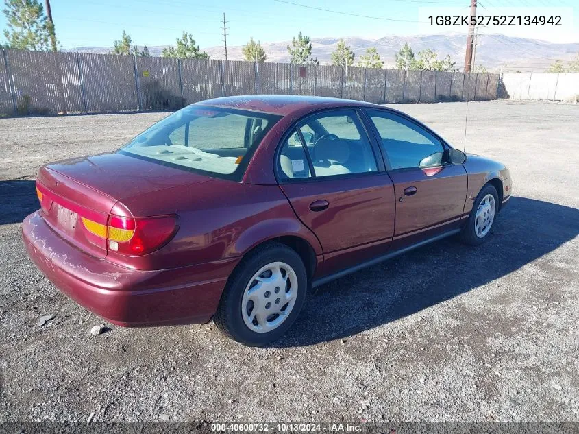 2002 Saturn S-Series Sl2 VIN: 1G8ZK52752Z134942 Lot: 40600732