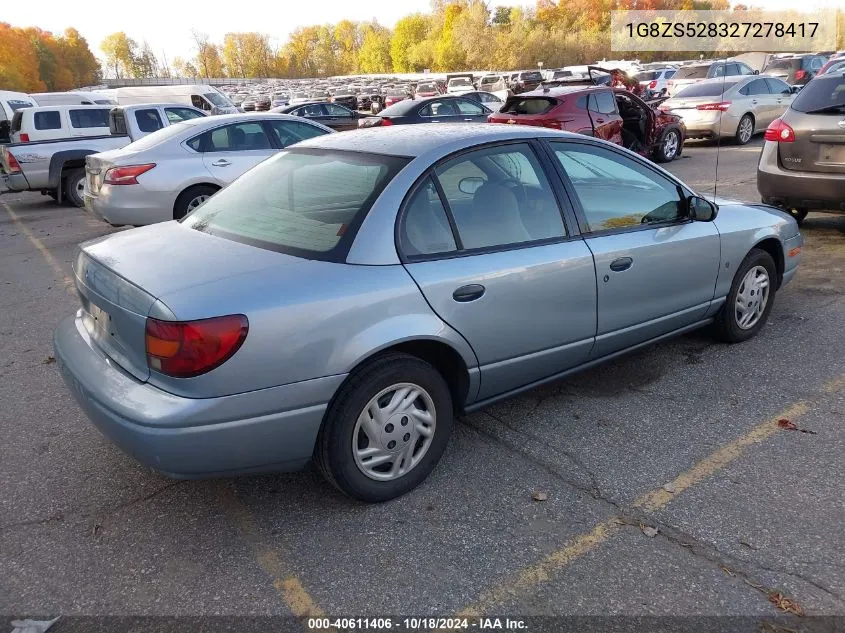 2002 Saturn S-Series Sl VIN: 1G8ZS528327278417 Lot: 40611406