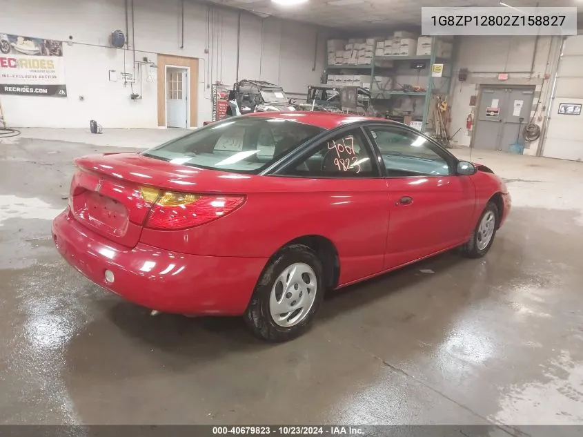 2002 Saturn S-Series Sc1 VIN: 1G8ZP12802Z158827 Lot: 40679823