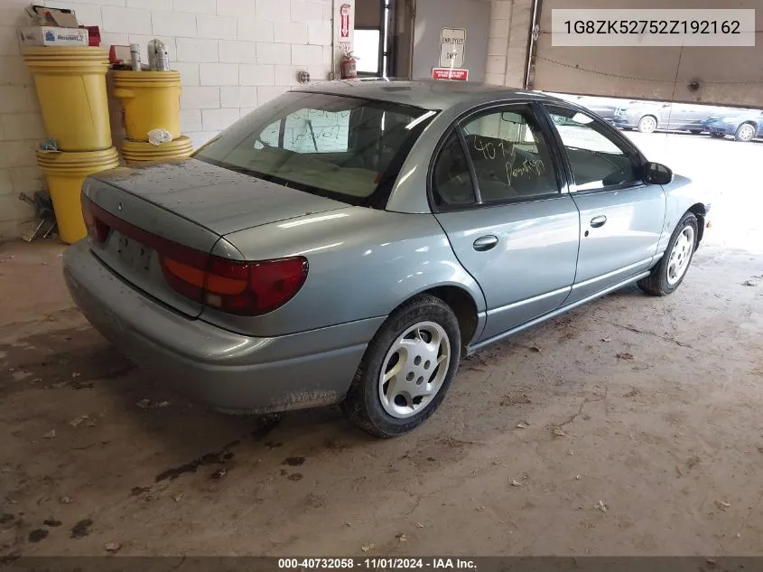 2002 Saturn S-Series Sl2 VIN: 1G8ZK52752Z192162 Lot: 40732058