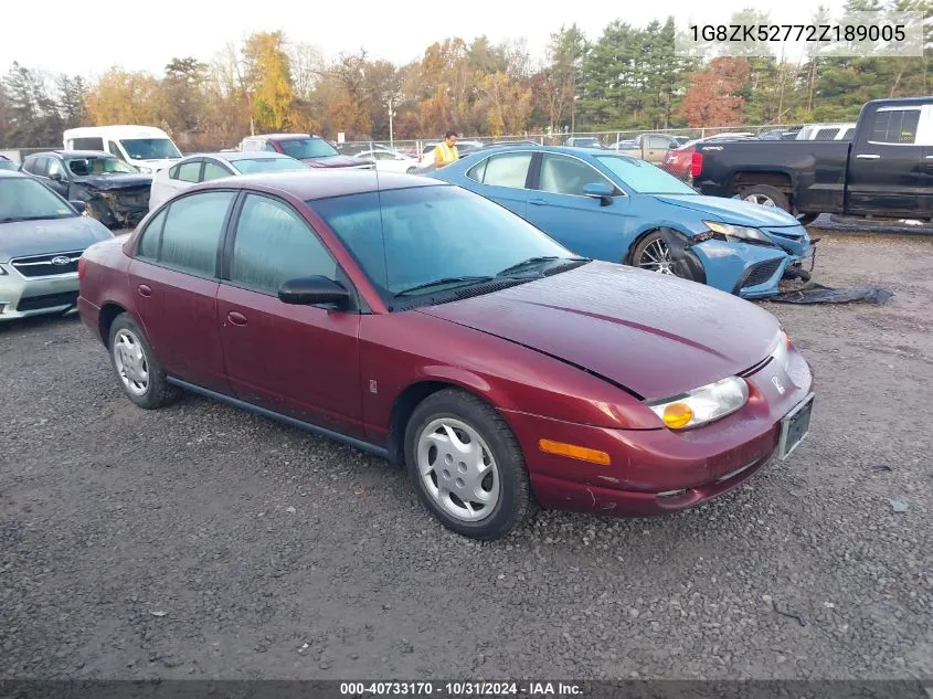 2002 Saturn S-Series Sl2 VIN: 1G8ZK52772Z189005 Lot: 40733170