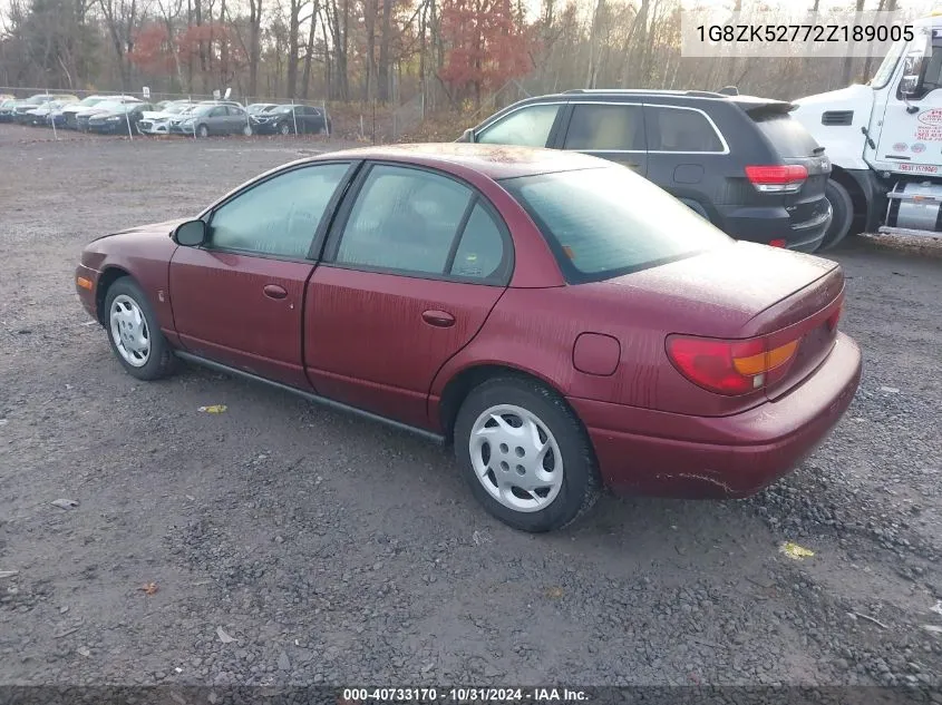 2002 Saturn S-Series Sl2 VIN: 1G8ZK52772Z189005 Lot: 40733170