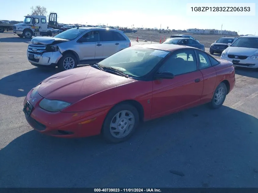 2002 Saturn S-Series Sc1 VIN: 1G8ZP12832Z206353 Lot: 40739023