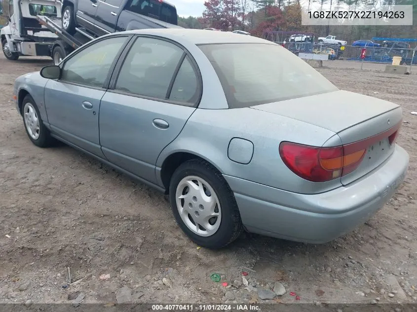 2002 Saturn S-Series Sl2 VIN: 1G8ZK527X2Z194263 Lot: 40770411