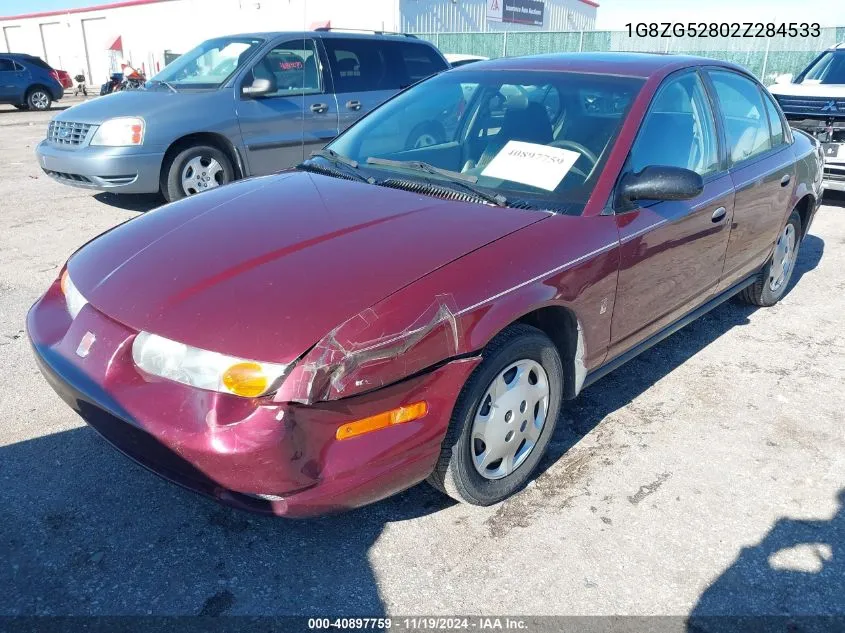 2002 Saturn S-Series Sl1 VIN: 1G8ZG52802Z284533 Lot: 40897759