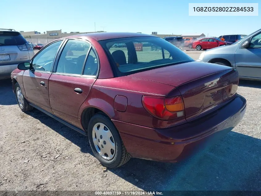 2002 Saturn S-Series Sl1 VIN: 1G8ZG52802Z284533 Lot: 40897759