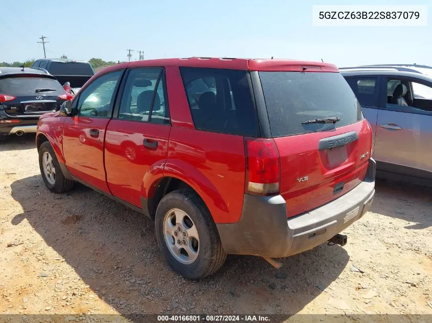 2002 Saturn Vue V6 VIN: 5GZCZ63B22S837079 Lot: 40166801