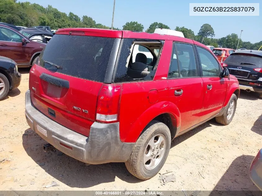 2002 Saturn Vue V6 VIN: 5GZCZ63B22S837079 Lot: 40166801