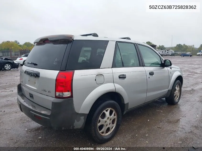 2002 Saturn Vue V6 VIN: 5GZCZ63B72S828362 Lot: 40409594