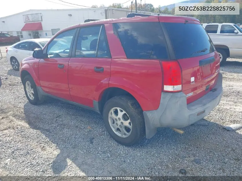 2002 Saturn Vue V6 VIN: 5GZCZ63B22S825756 Lot: 40813306