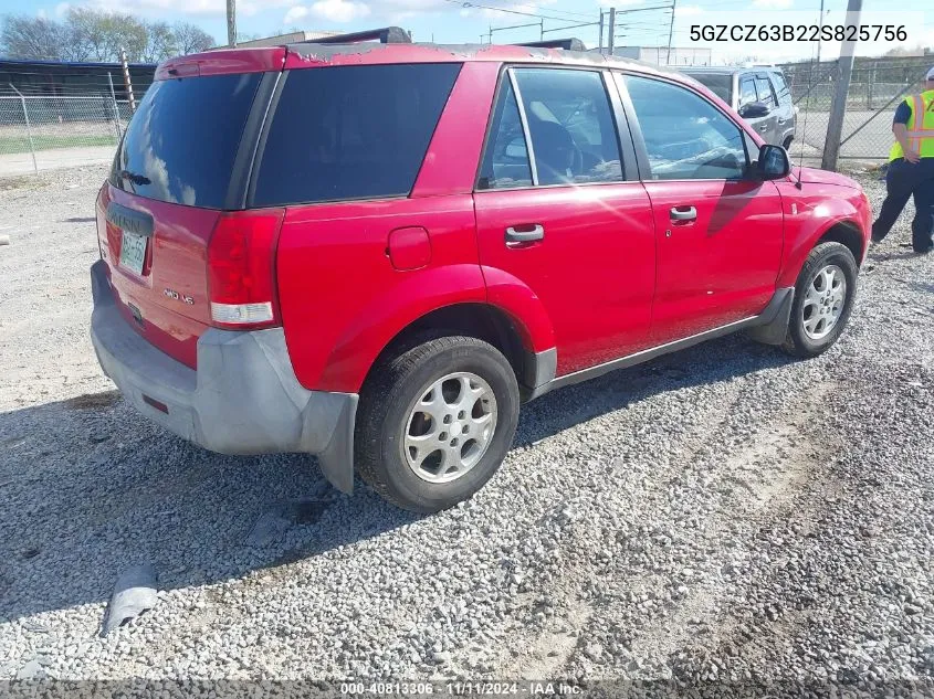 2002 Saturn Vue V6 VIN: 5GZCZ63B22S825756 Lot: 40813306