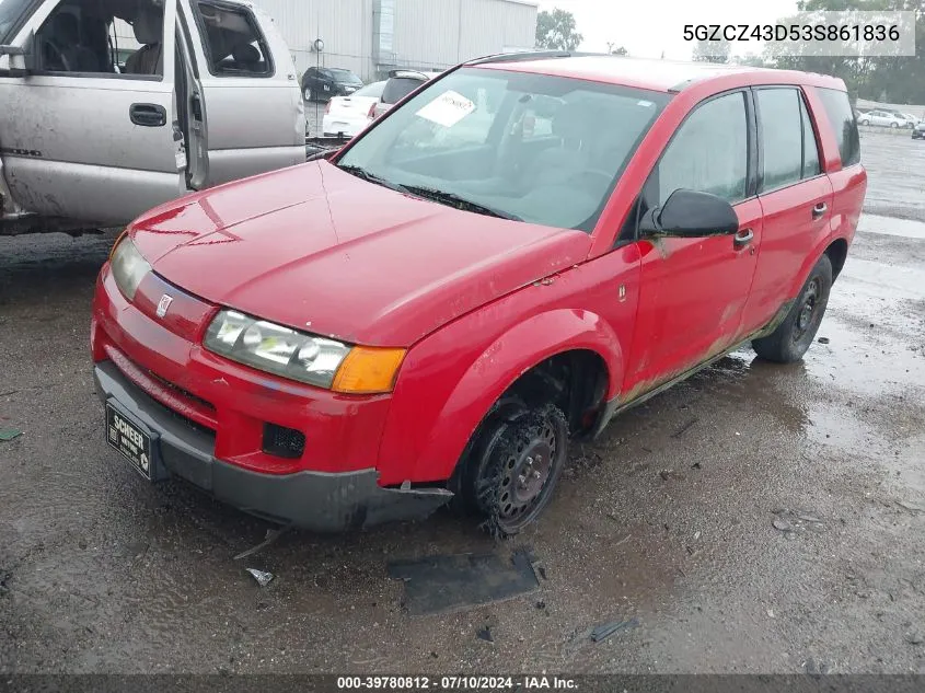 2003 Saturn Vue 4 Cyl VIN: 5GZCZ43D53S861836 Lot: 40561443