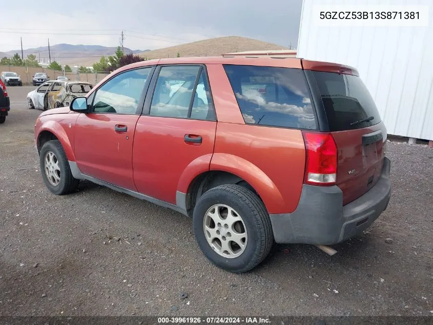 2003 Saturn Vue V6 VIN: 5GZCZ53B13S871381 Lot: 39961926