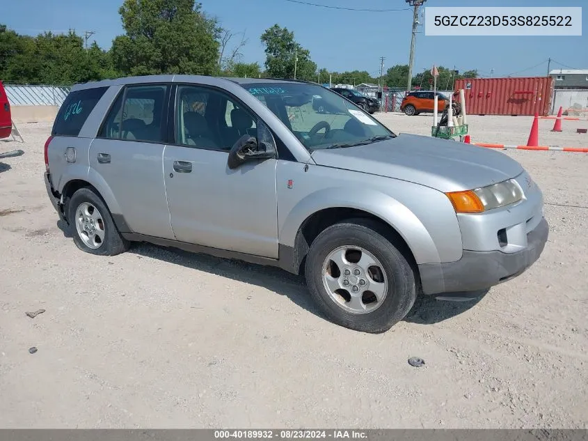 2003 Saturn Vue 4 Cyl VIN: 5GZCZ23D53S825522 Lot: 40189932