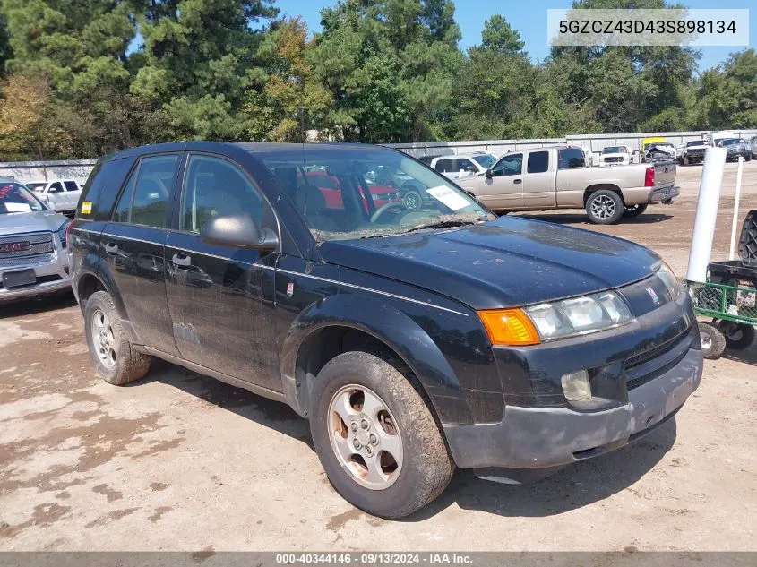 2003 Saturn Vue 4 Cyl VIN: 5GZCZ43D43S898134 Lot: 40344146