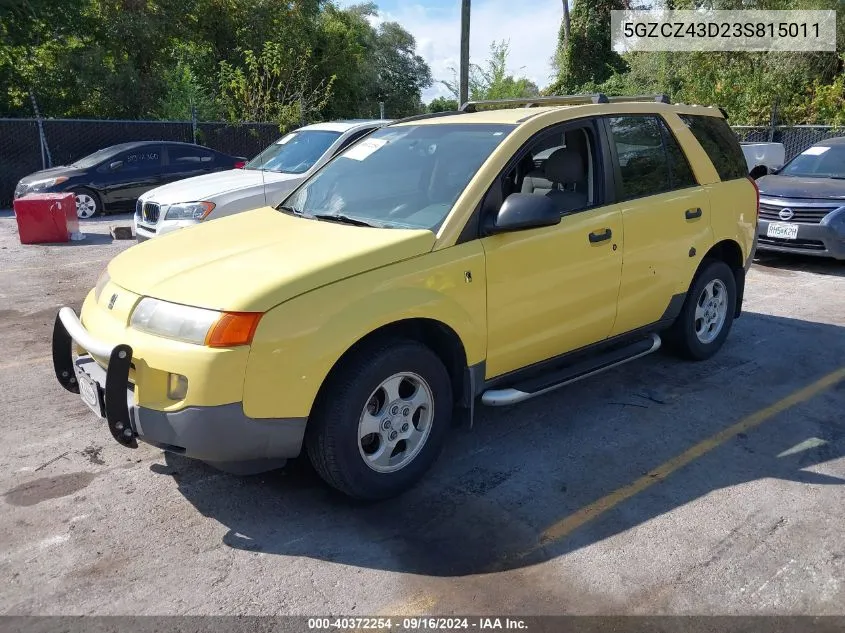 2003 Saturn Vue 4 Cyl VIN: 5GZCZ43D23S815011 Lot: 40372254