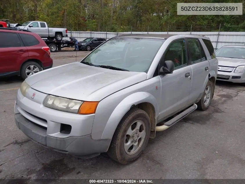 2003 Saturn Vue 4 Cyl VIN: 5GZCZ23D63S828591 Lot: 40472323