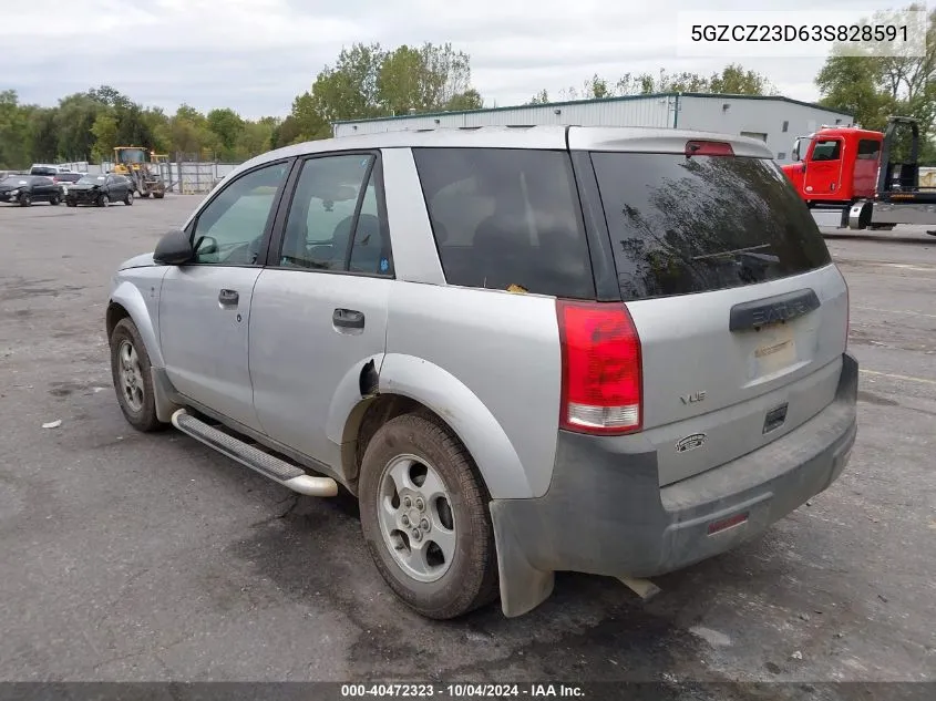 2003 Saturn Vue 4 Cyl VIN: 5GZCZ23D63S828591 Lot: 40472323