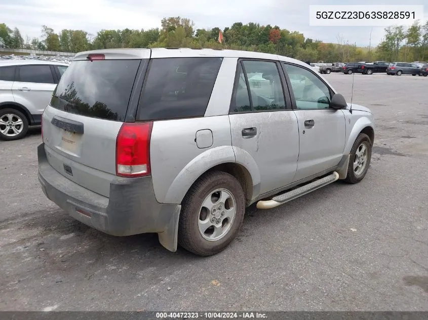 2003 Saturn Vue 4 Cyl VIN: 5GZCZ23D63S828591 Lot: 40472323