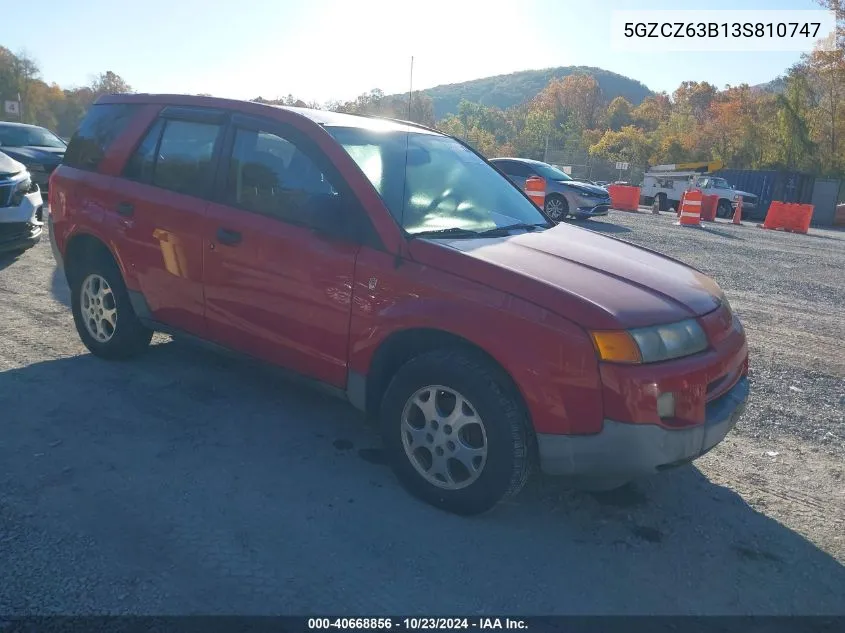 2003 Saturn Vue V6 VIN: 5GZCZ63B13S810747 Lot: 40668856