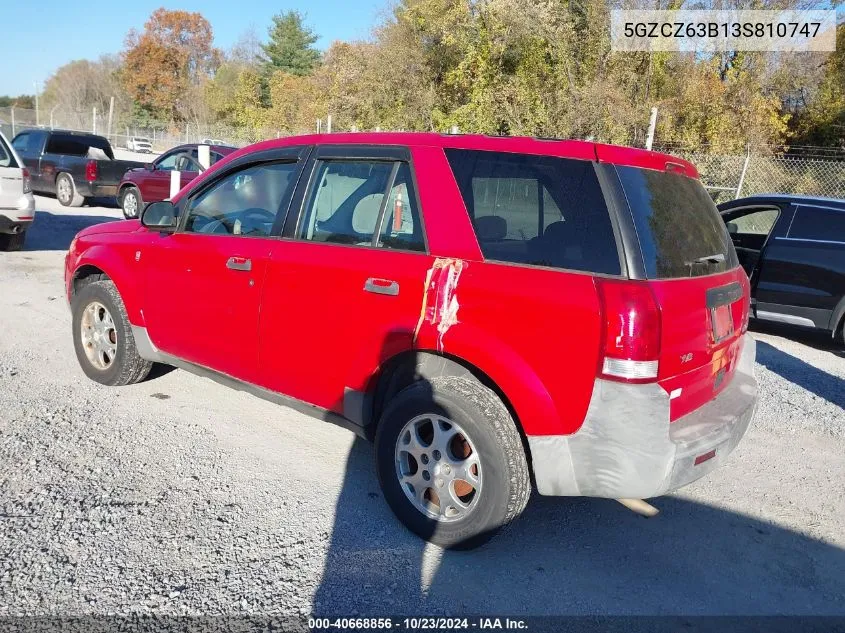 2003 Saturn Vue V6 VIN: 5GZCZ63B13S810747 Lot: 40668856