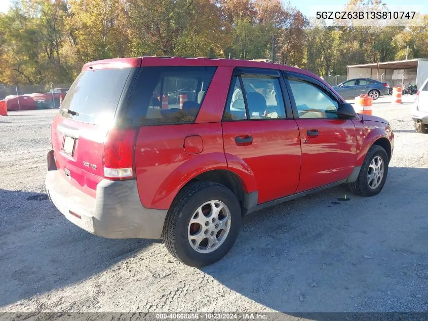 2003 Saturn Vue V6 VIN: 5GZCZ63B13S810747 Lot: 40668856