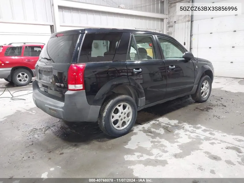 2003 Saturn Vue V6 VIN: 5GZCZ63BX3S856996 Lot: 40768078