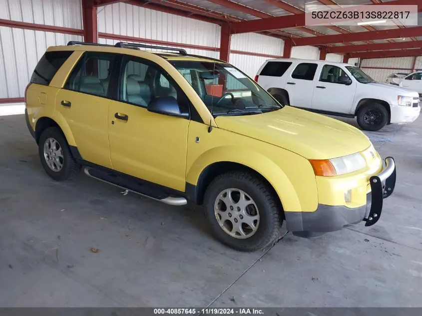 2003 Saturn Vue V6 VIN: 5GZCZ63B13S822817 Lot: 40857645