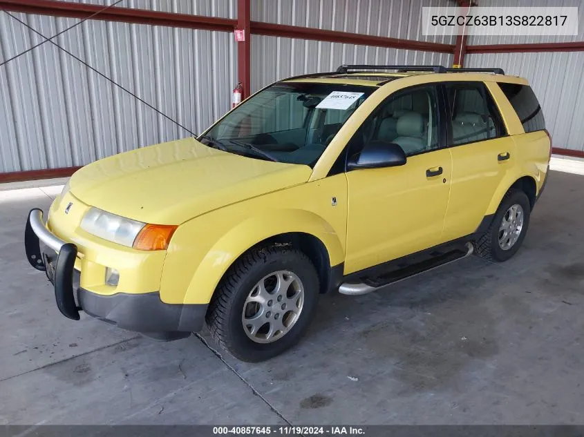 2003 Saturn Vue V6 VIN: 5GZCZ63B13S822817 Lot: 40857645