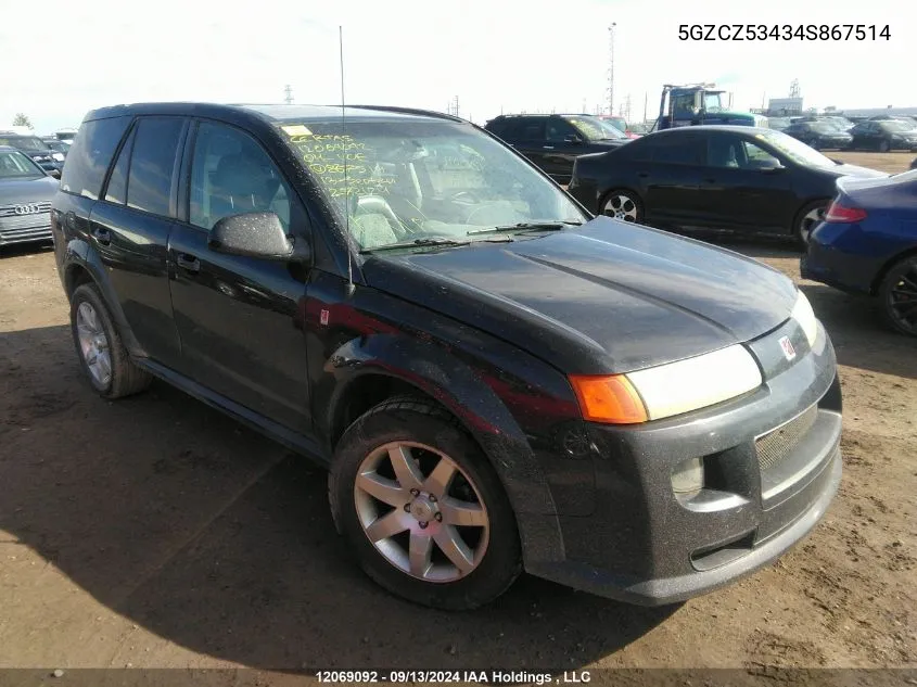 2004 Saturn Vue VIN: 5GZCZ53434S867514 Lot: 12069092