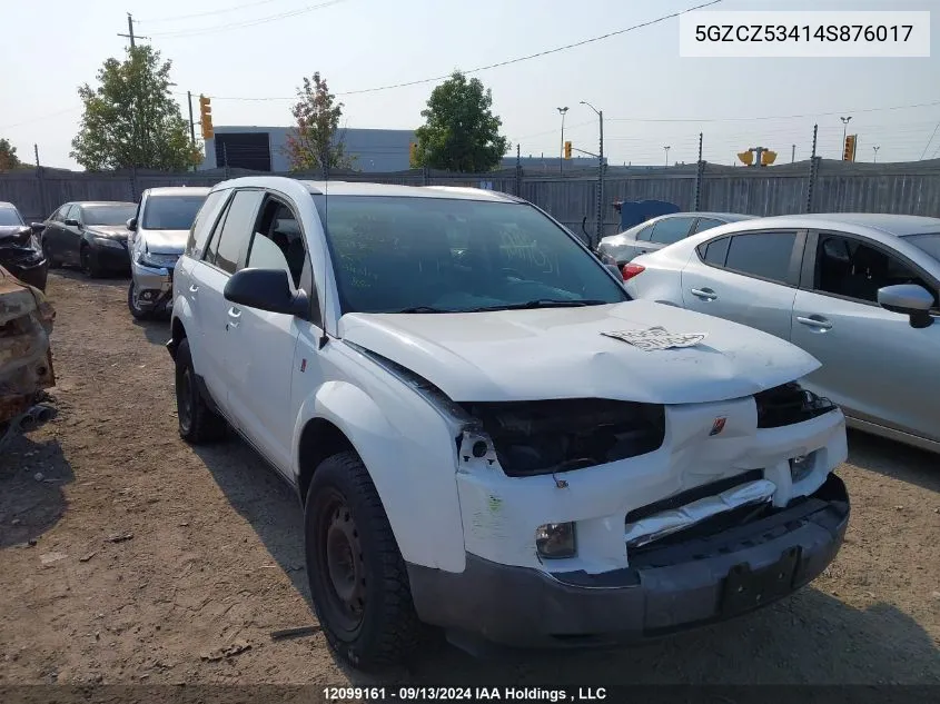 2004 Saturn Vue VIN: 5GZCZ53414S876017 Lot: 12099161