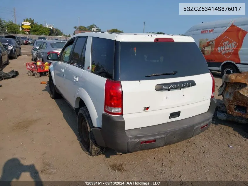 2004 Saturn Vue VIN: 5GZCZ53414S876017 Lot: 12099161