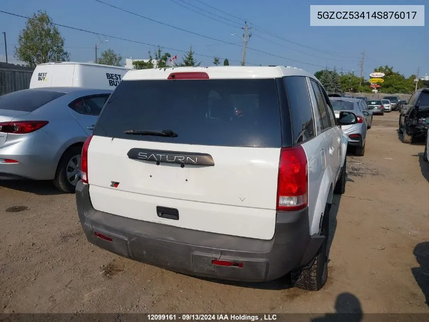 2004 Saturn Vue VIN: 5GZCZ53414S876017 Lot: 12099161