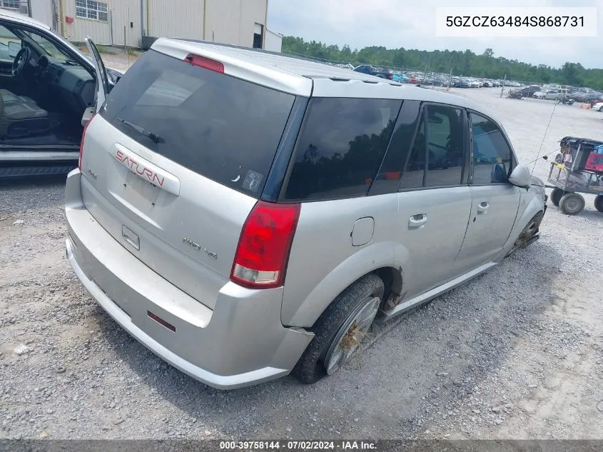 2004 Saturn Vue V6 VIN: 5GZCZ63484S868731 Lot: 39758144