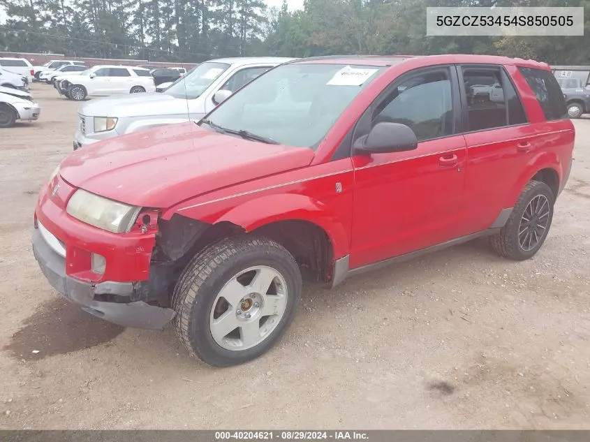 2004 Saturn Vue V6 VIN: 5GZCZ53454S850505 Lot: 40204621