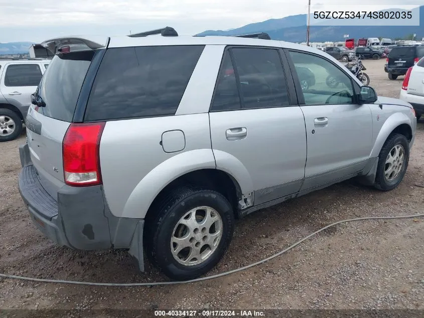 2004 Saturn Vue V6 VIN: 5GZCZ53474S802035 Lot: 40334127