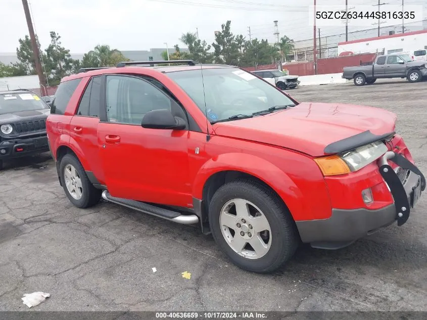 2004 Saturn Vue V6 VIN: 5GZCZ63444S816335 Lot: 40636659